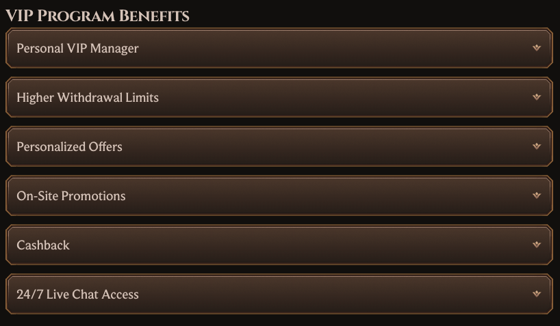 VIP benefits