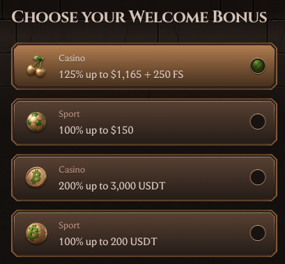 Welcome bonus
